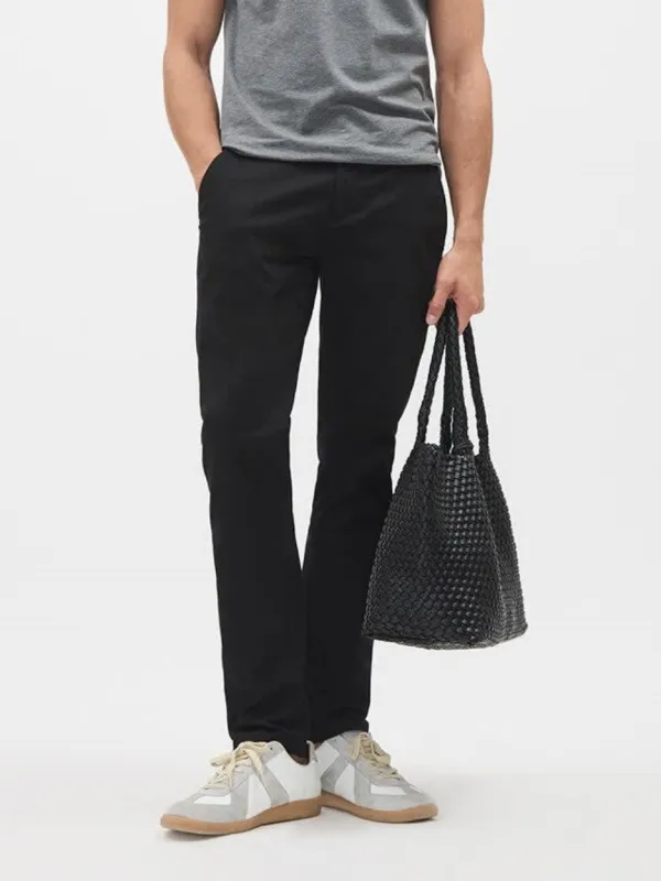 Black Commuting Style Mid-Wais Pant