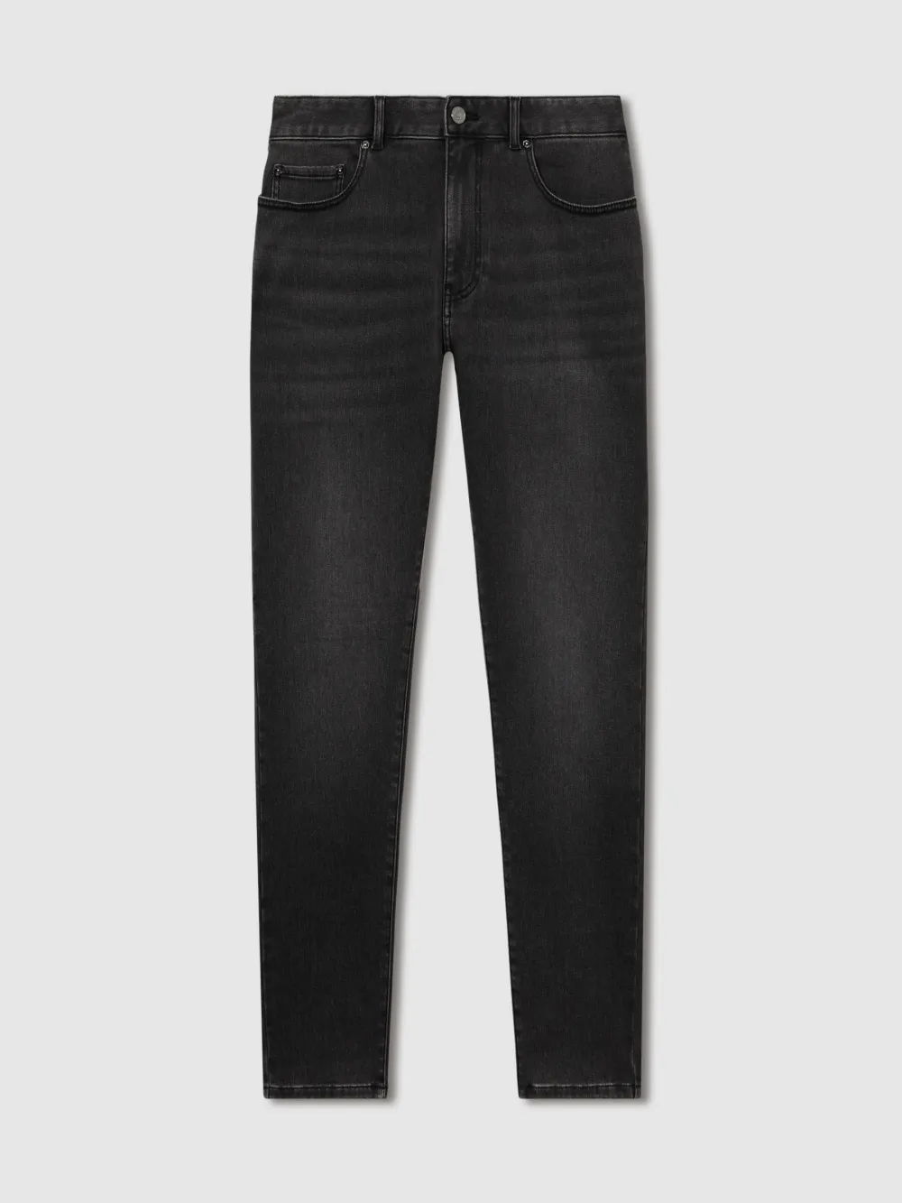 Solid Color Basic Slim Fit Men's Jeans