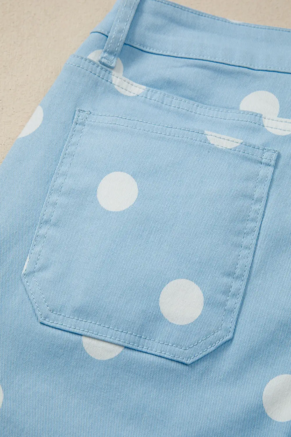 Everyday Raw Hem Print Polka Dot Shift Jeans