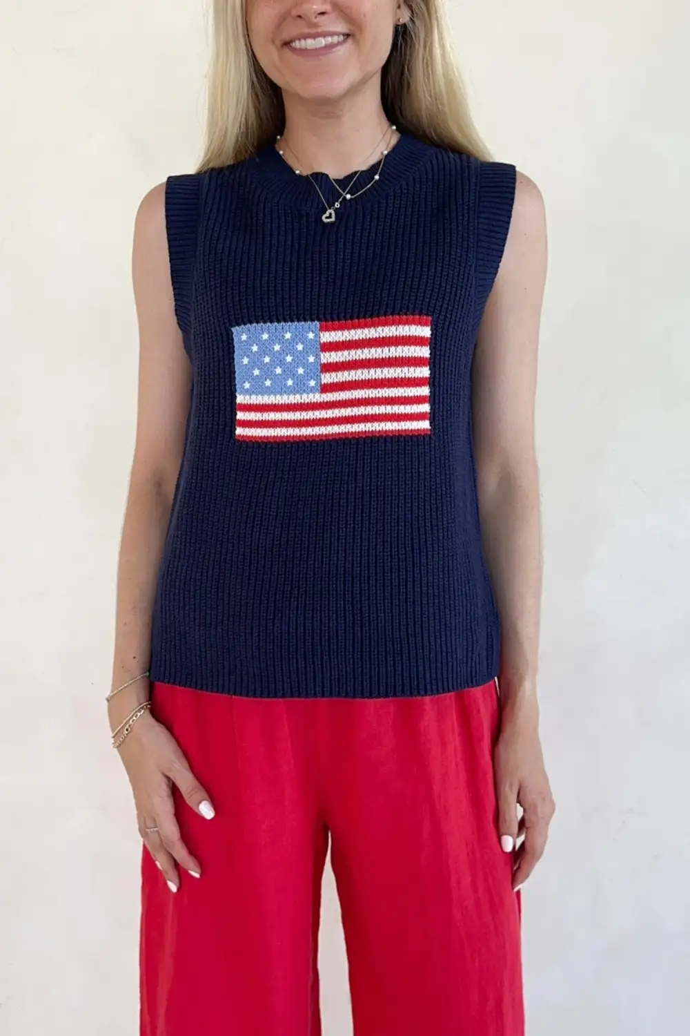 Comfort Fit Knit Printed Sweater