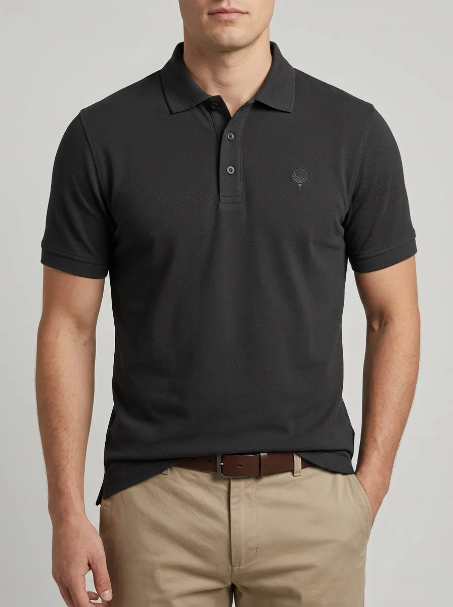 Performance Golf-Ball Ball-On-Tee Golf Polo Shirt