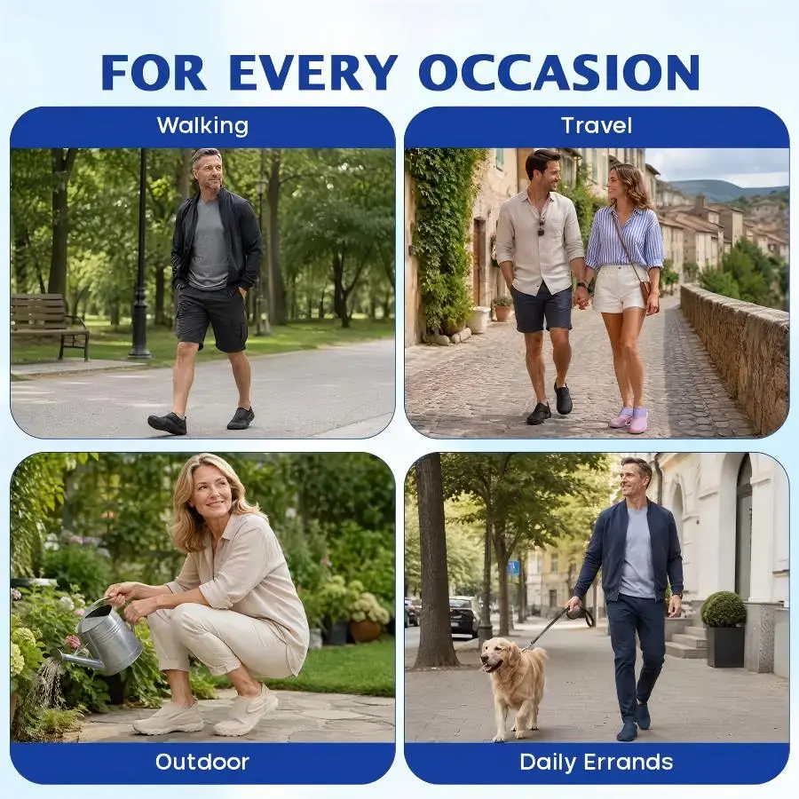 Wide Toe Box Waterproof Barefoot Shoes For Seniors