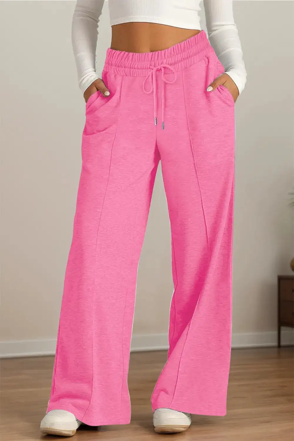 Lightweight High Waist Wide Leg Pants