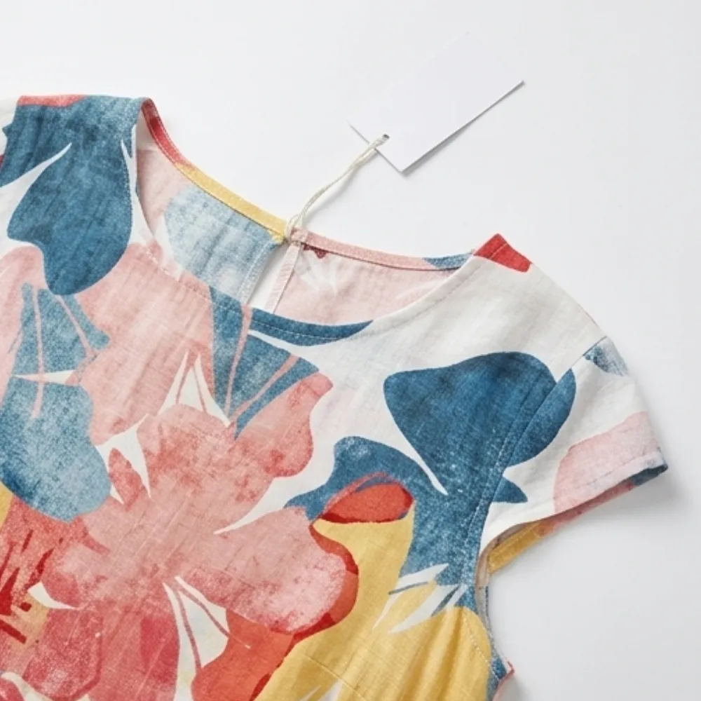 Floral Watercolor Midi Dress
