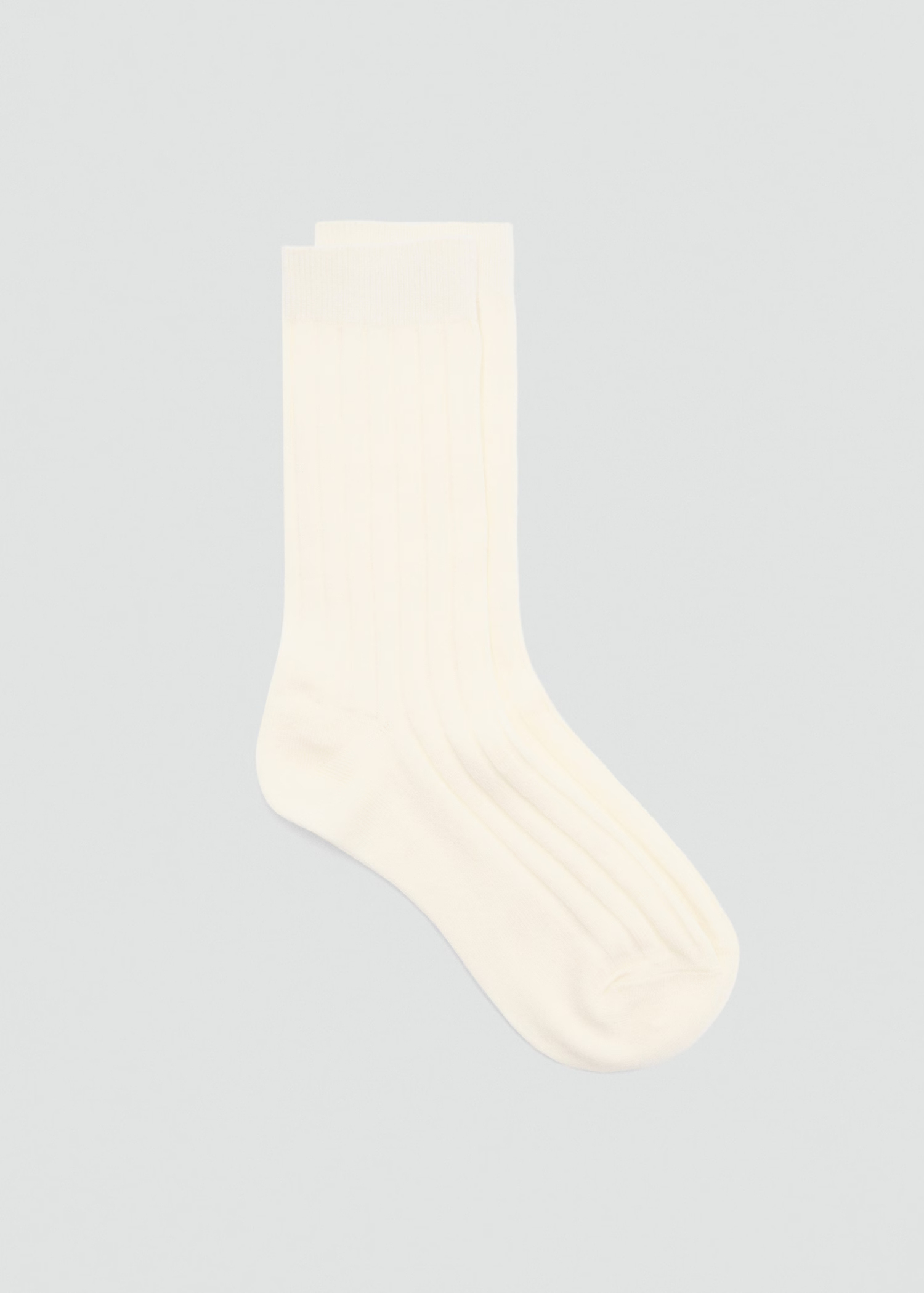 Ecru Casual Style Wool Blend Socks