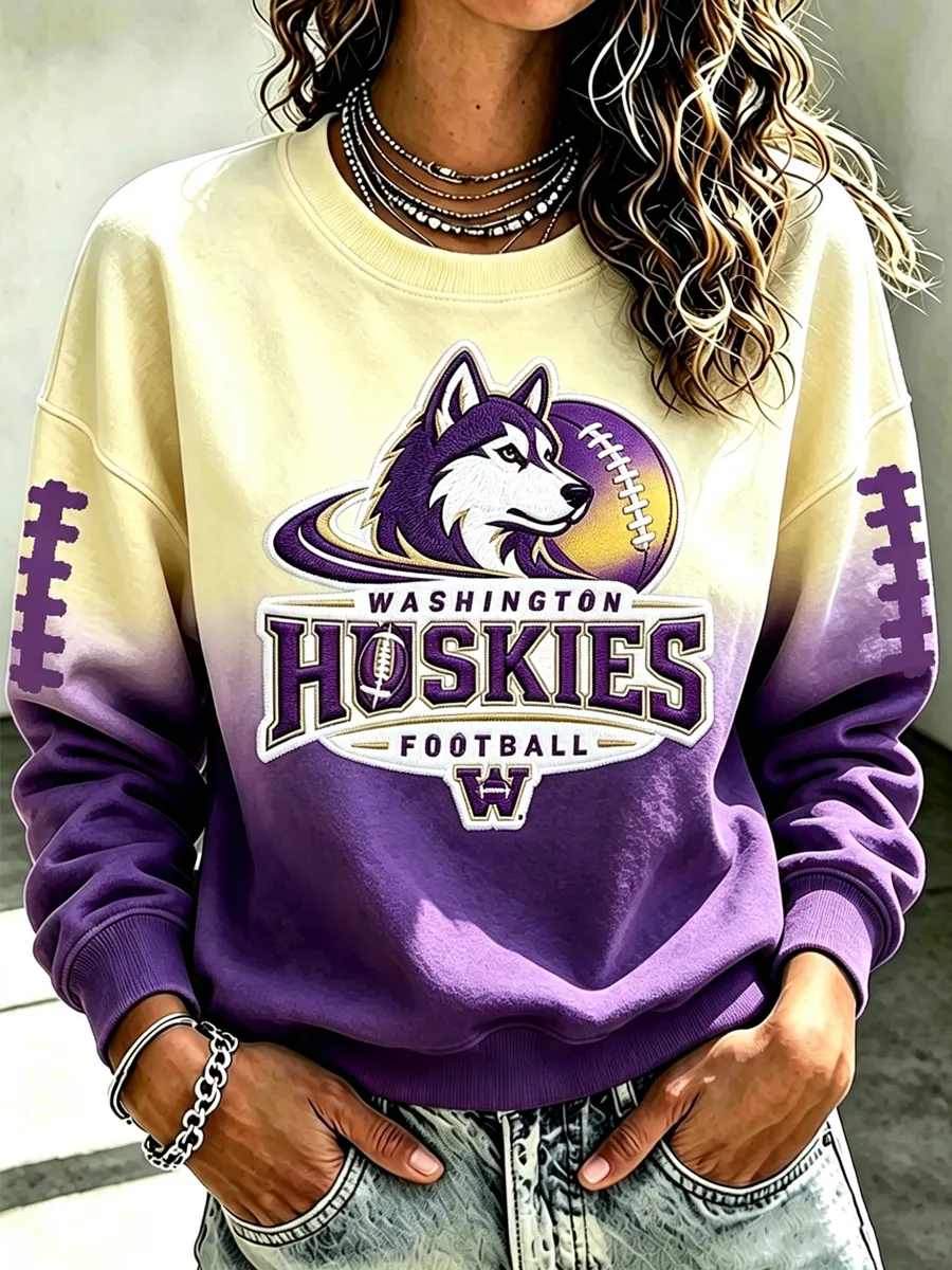 Women'S Retro Rugby Round Neck Sports Shirt