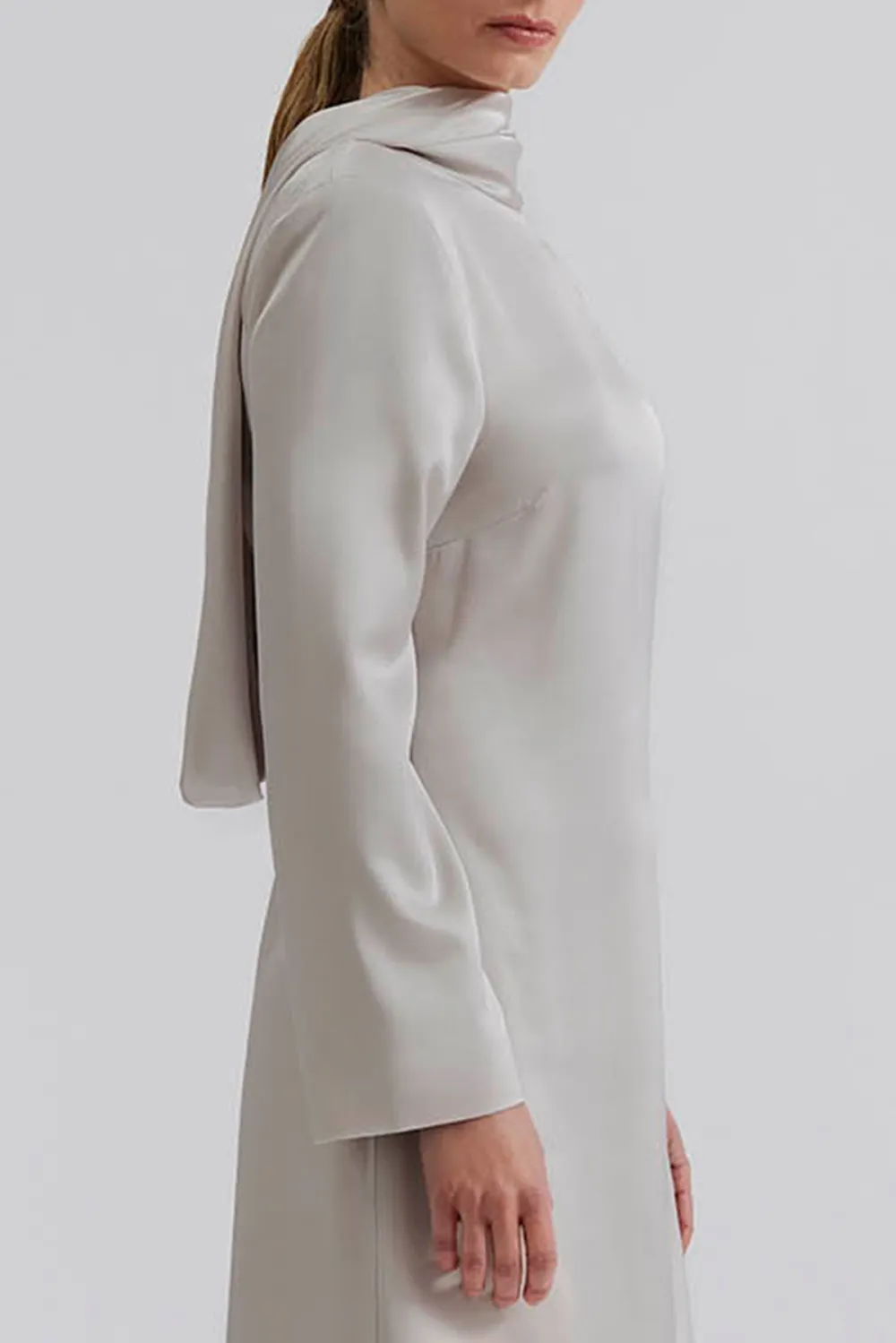 Mock Neck Sheath Mini Dress