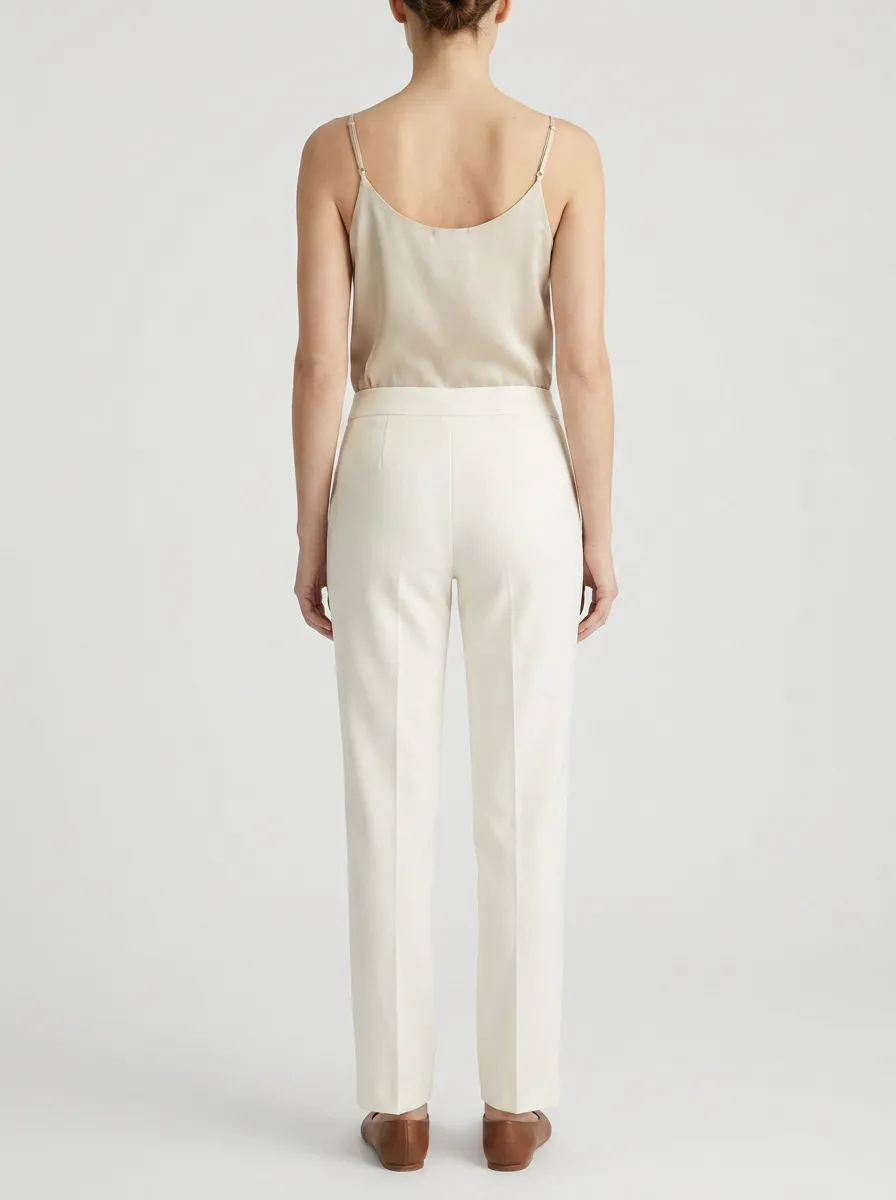 Tailored-Look Straight-Leg Mid-Rise Women's Mid-Rise Straight-Leg Pants