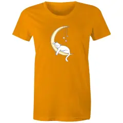 Cat Sleeping on Moon T-Shirt