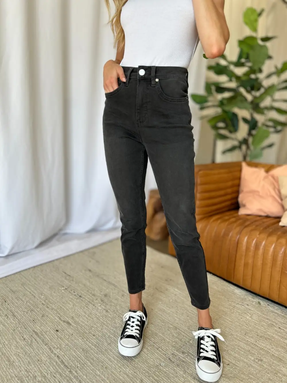 Classic High Waist Skinny Denim Jeans