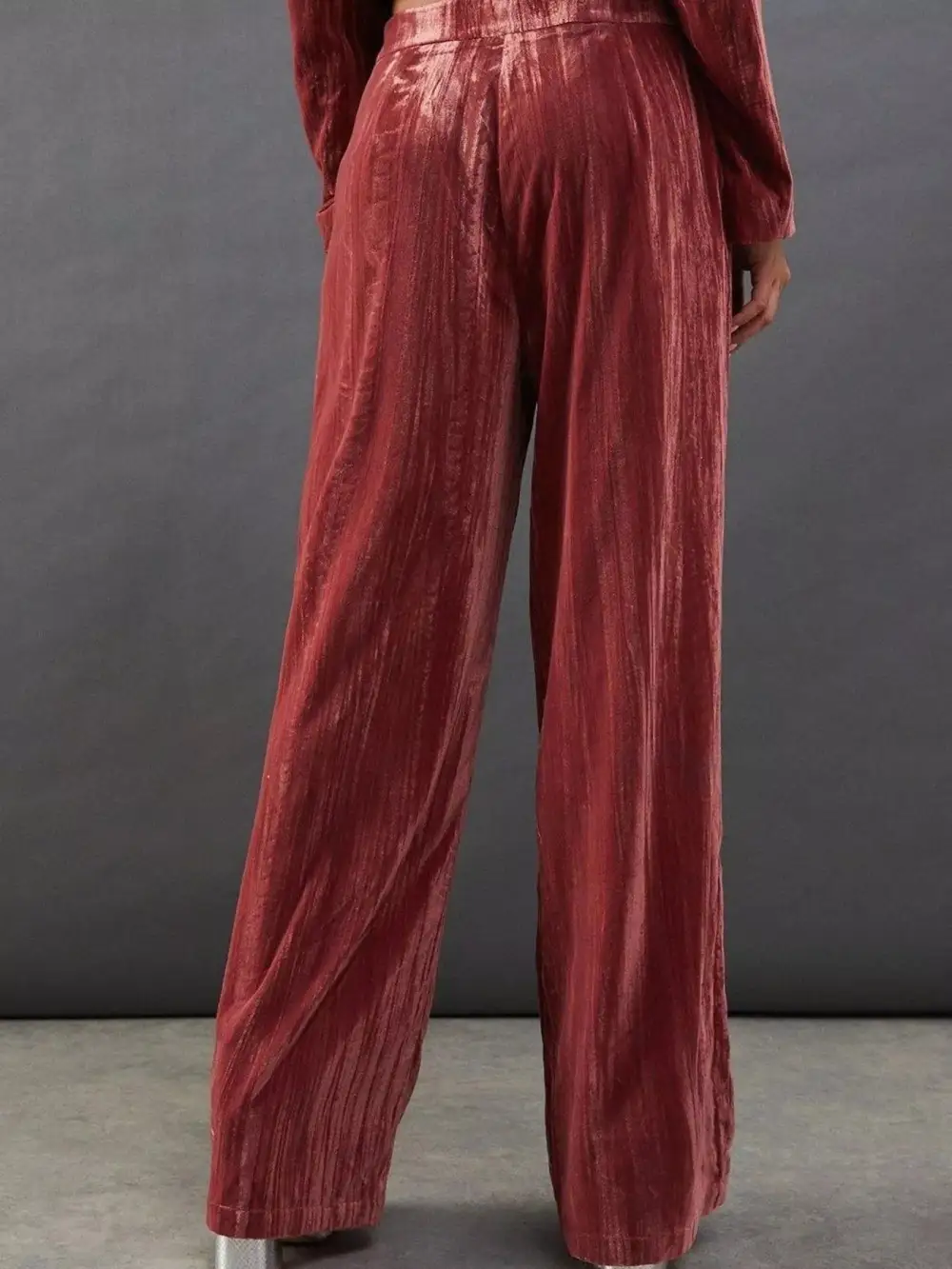 Velvet Lapel Collar Blazer & Pants Set