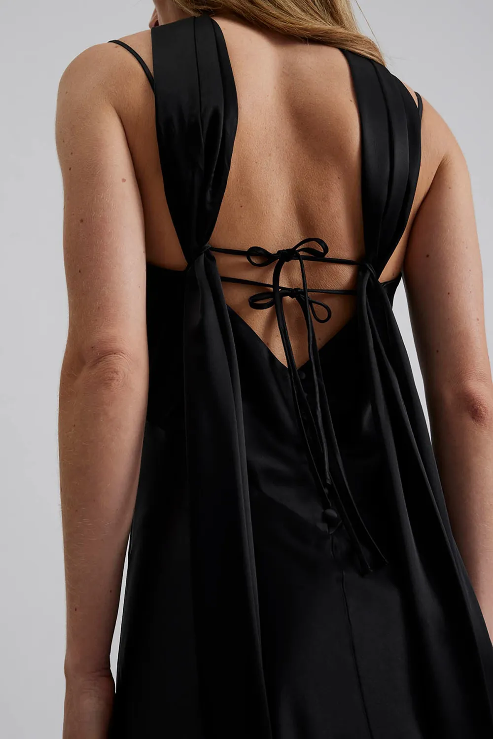 Ruffled Hem Spaghetti Strap Maxi Dress