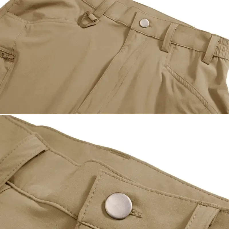 Men's Tactical Pants Water Repellent 8 Pockets Ripstop Hiking Trousers Lightweight Work Pants