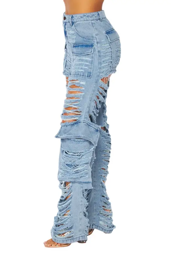 High-Rise Wide-Leg Cargo Pants