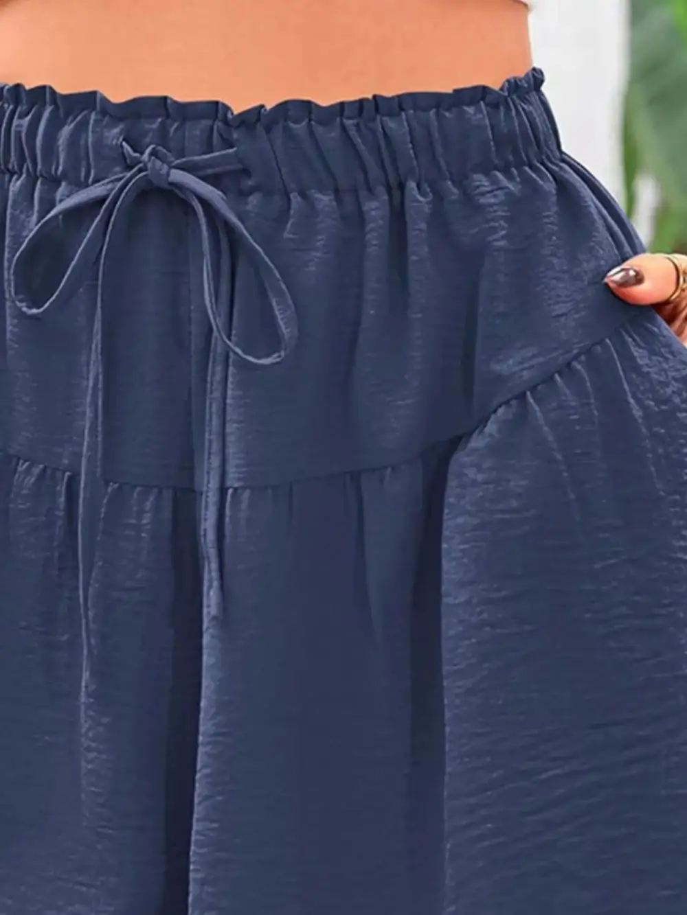 Casual Drawstring High-Waist Relaxed Shorts