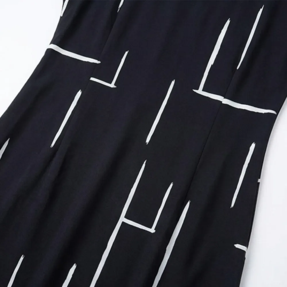 Pocket Printed Pocketed Midi Dress