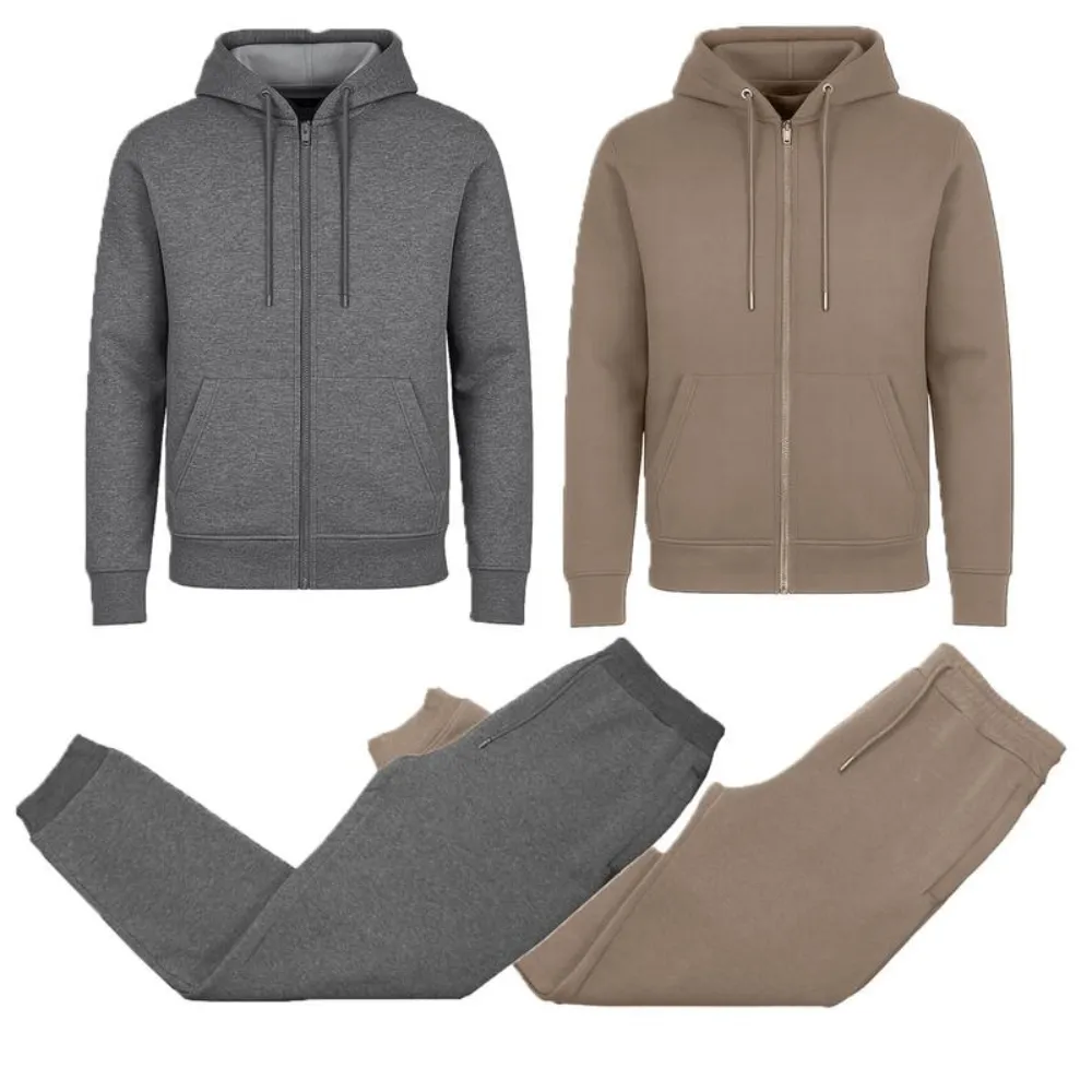 Men’s Multi Pack Fleece Zip Hoodie & Jogger Sets