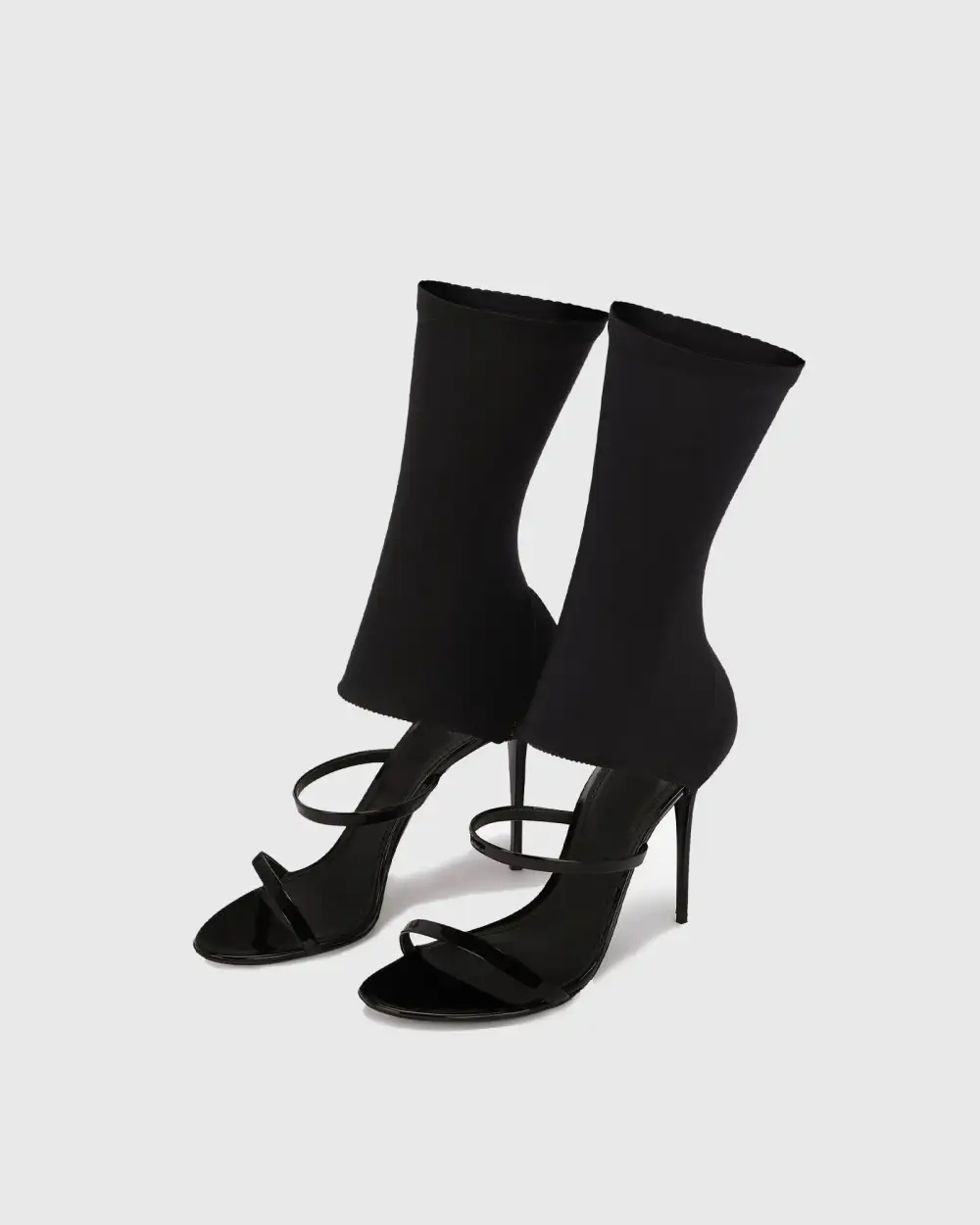 Wrap Ankle Sandals in Black