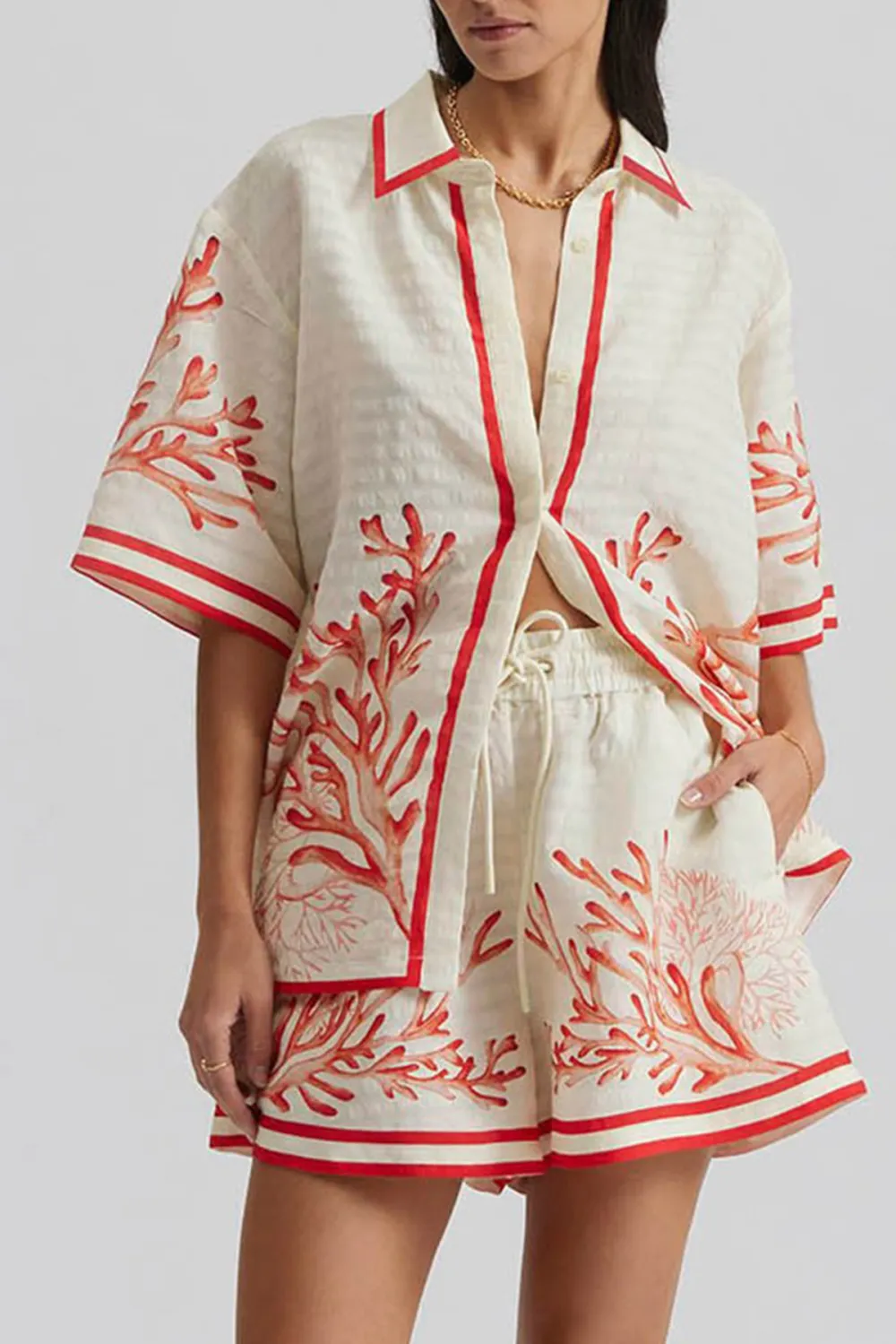 High Rise Drawstring Shorts