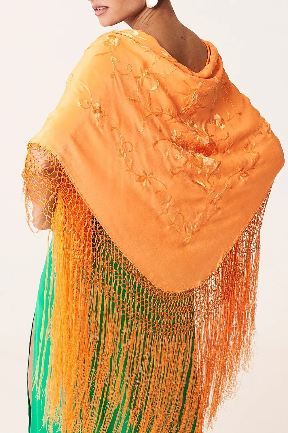 Orange Art Patterns Shawl