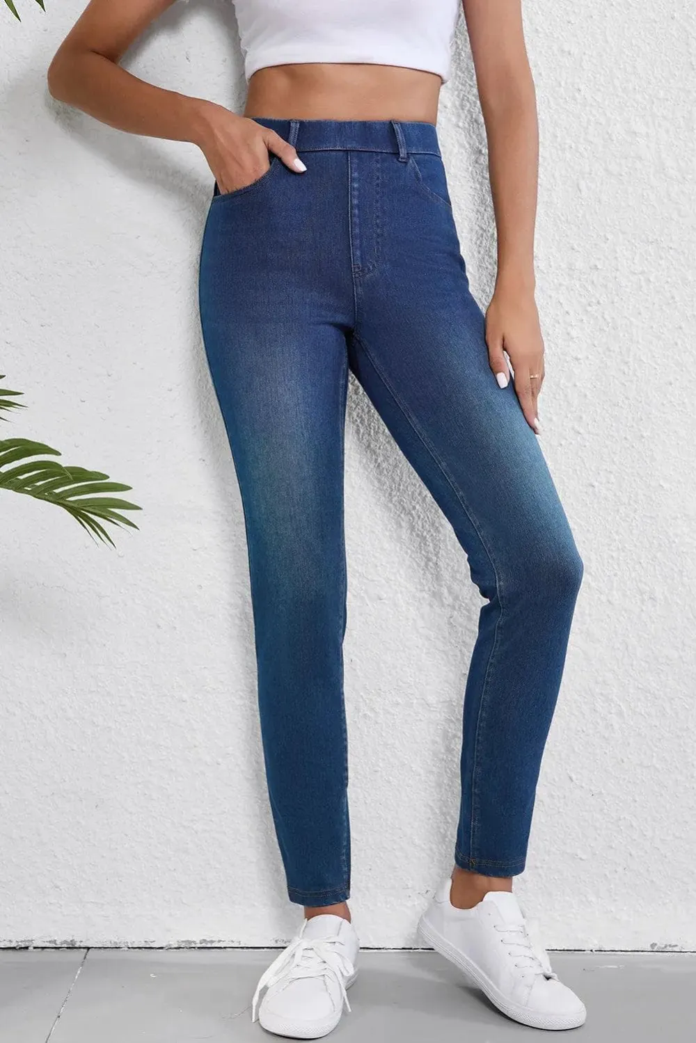 Straight Leg Ashleigh Multiple Pockets Stretchy Jeans