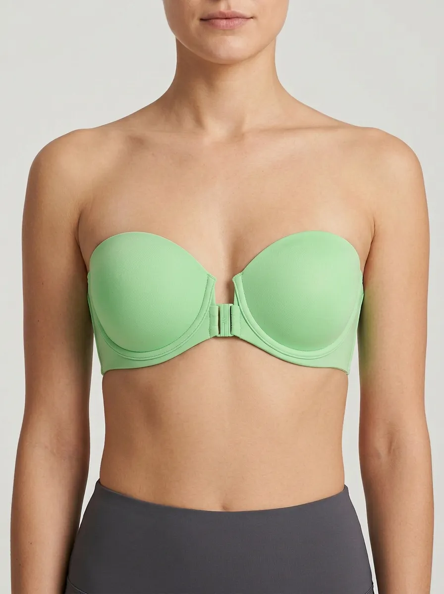 Women's Underwire Molded-Cup Front-Closure Strapless Bra