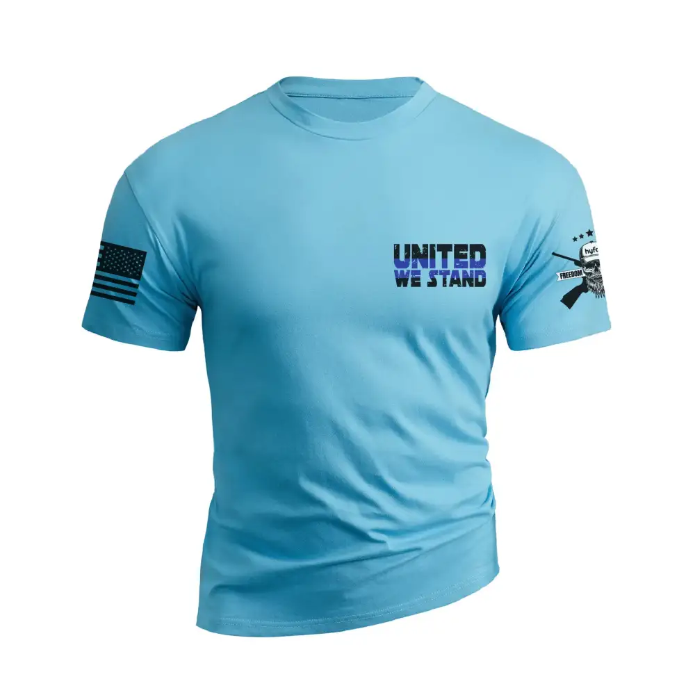 POLICE SUPPORT USA FLAG PATRIOTIC GRAPHIC TEE