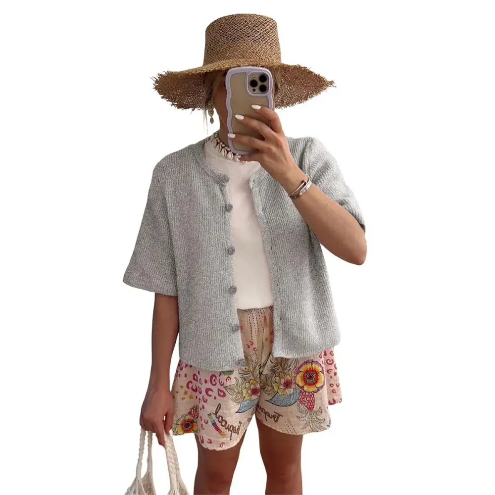 Women's Short-Sleeve Cardigan Sweater🔥10-Pack -Only $24