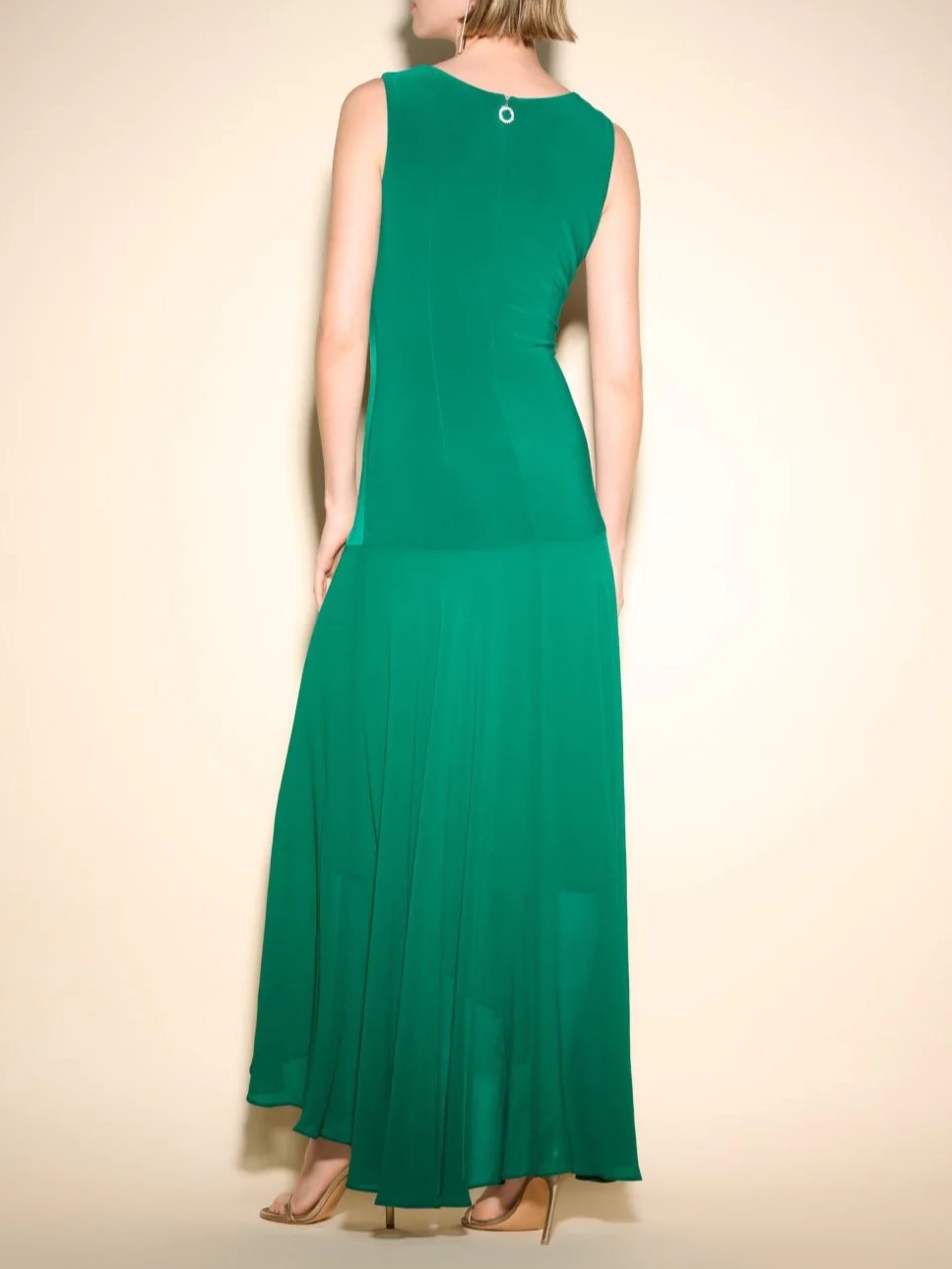 Emerald Green Asymmetric Maxi Dress