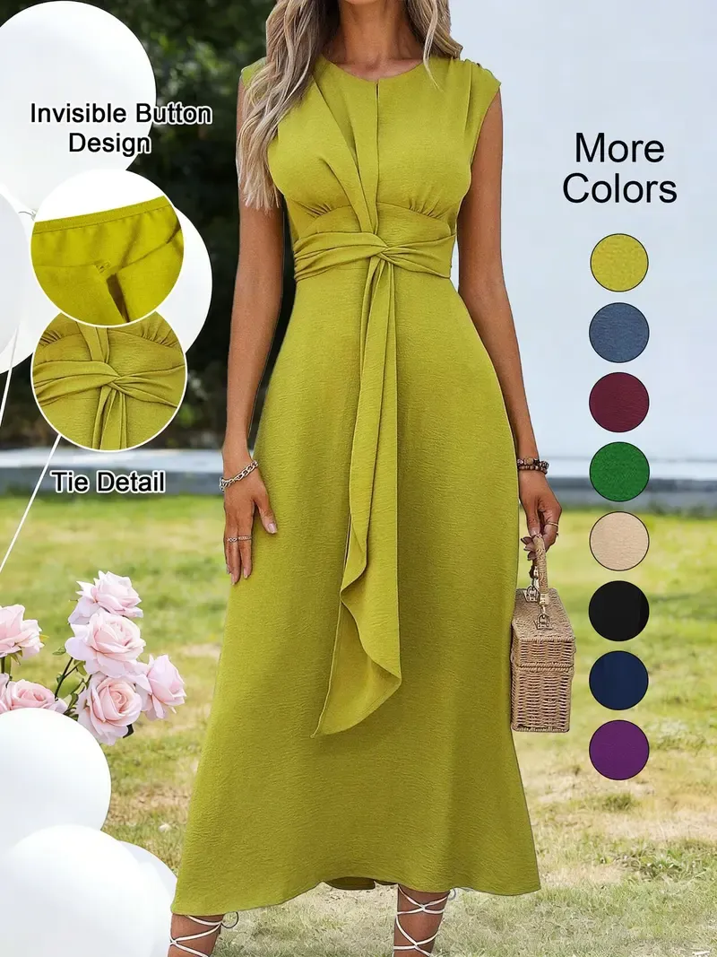 🔥Hot Sale💥Women'S A-Line Dress With A Cinched Waist🔥8-PACK - All Colors Included