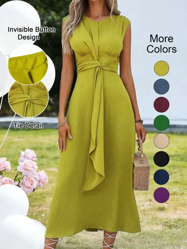 🔥Hot Sale💥Women'S A-Line Dress With A Cinched Waist🔥8-PACK - All Colors Included