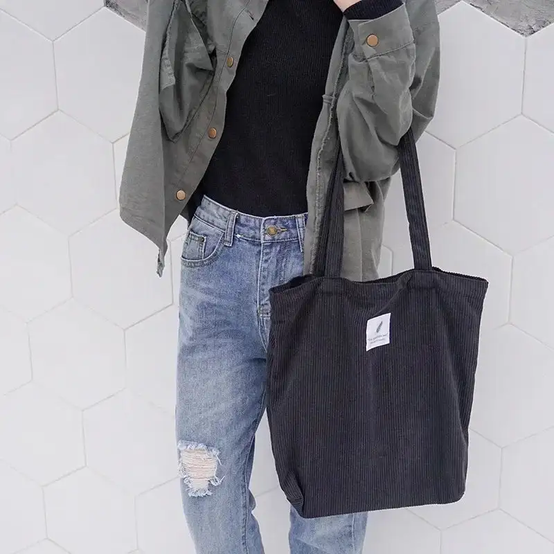 Structured Canvas Shoulder Bag