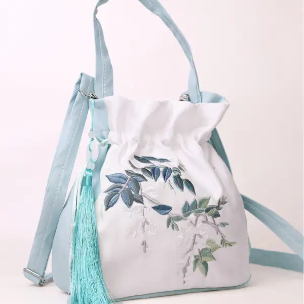 Embroidered Flowers Bag
