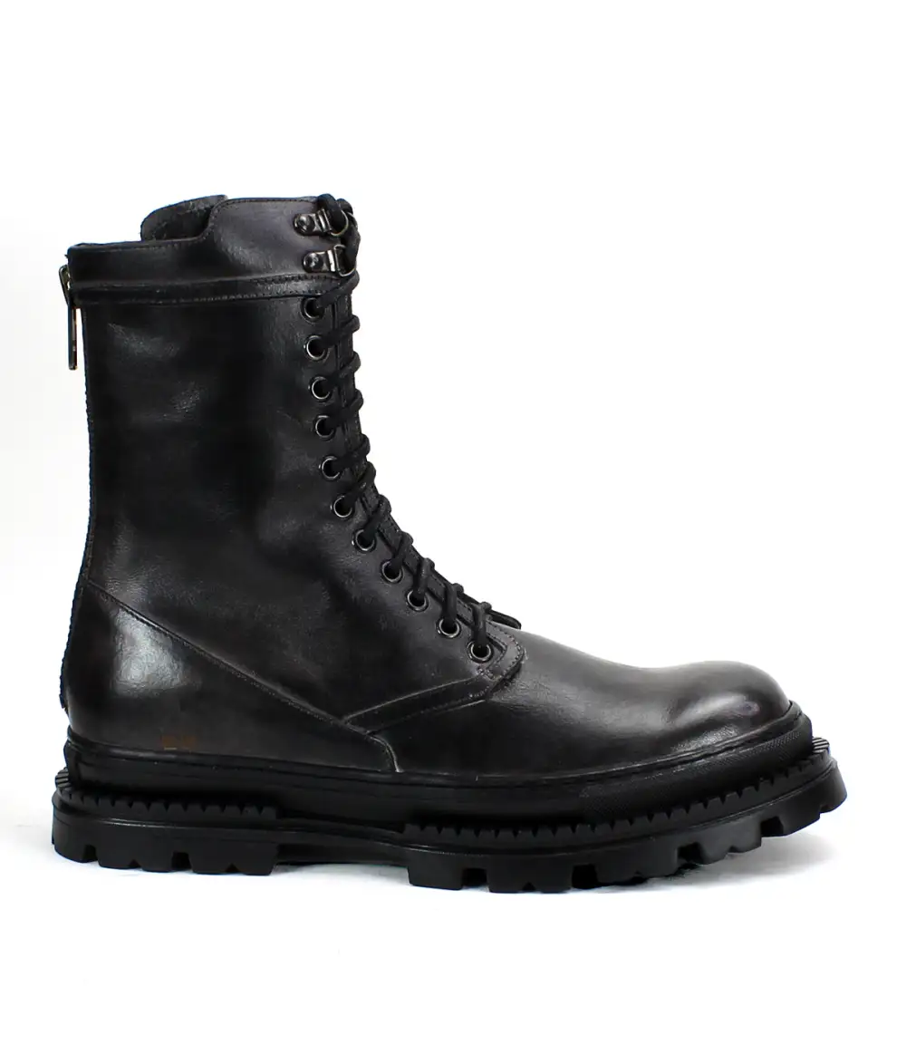Chelsea Lug Sole Lace-Up Back Zip Ankle Boots