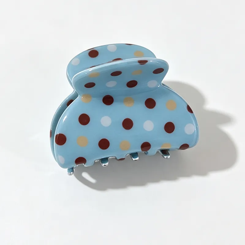 Polka Dot Mixed Hair Hair Claw Clip