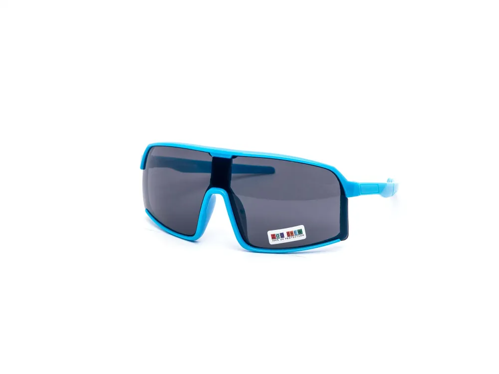 12-Pack Kids Neon Sport Shield Wraparound Dark Lens Sunglasses