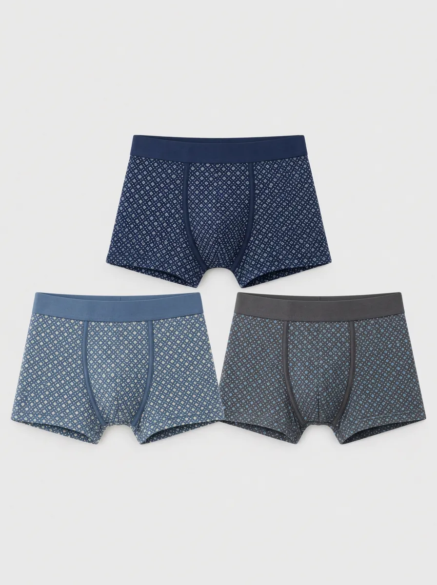 Men's Geometric Boxer Briefs 3-Pack