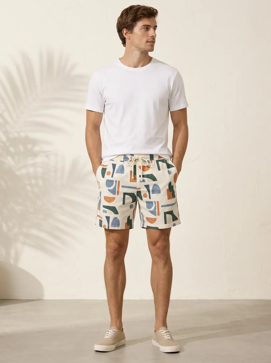 Street Ready Graphic Print Abstract Print Geometric Print Men's Statement Print Pants