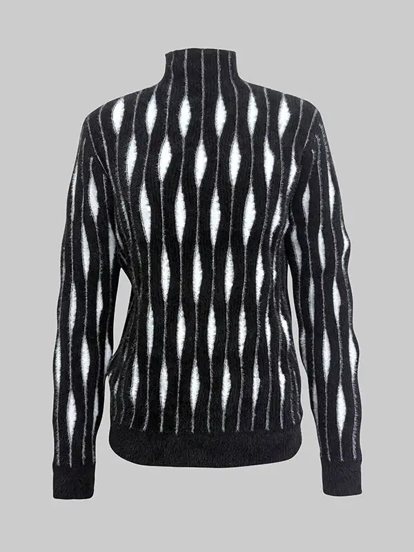 High Neck Long Sleeve Sweater