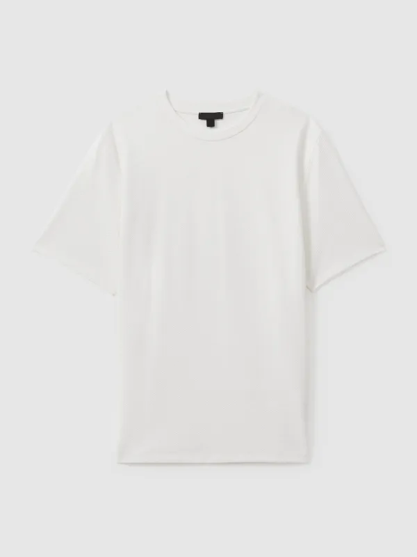 Men's Elastic Textured Short Sleeves