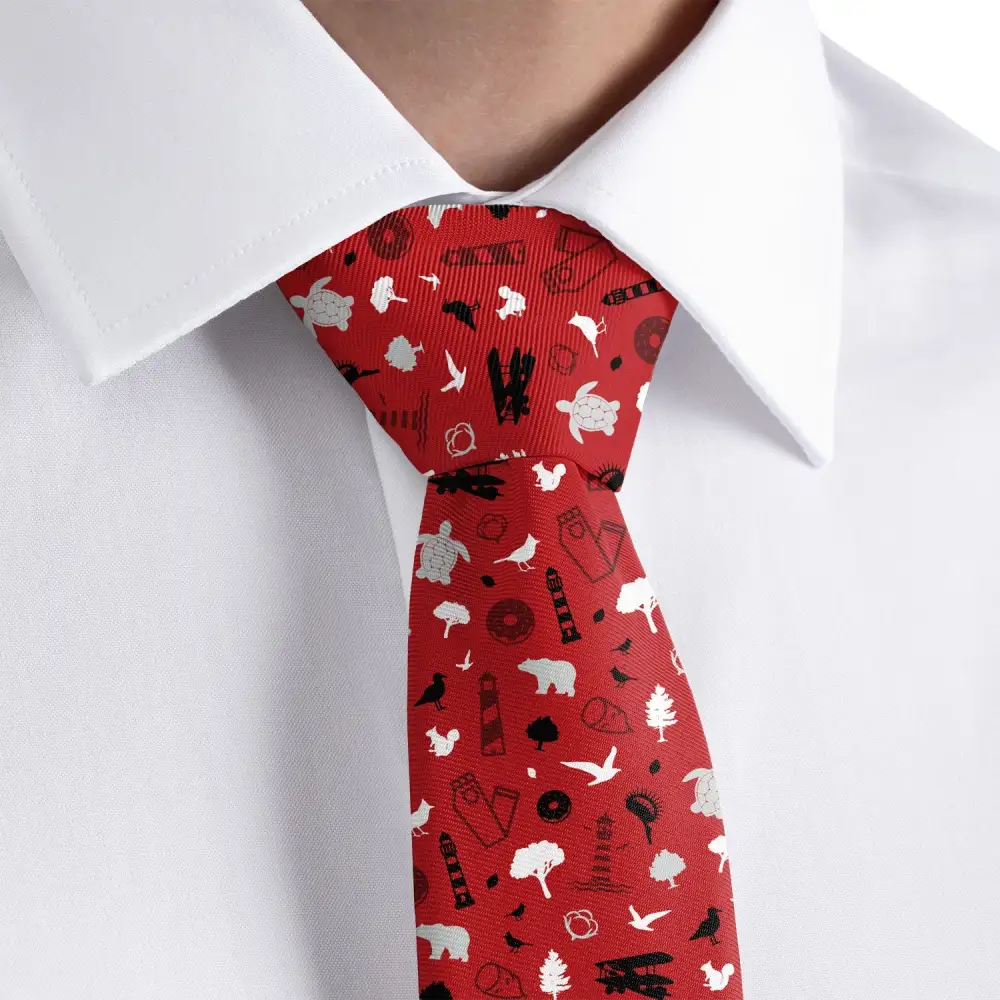 Modern Heritage Emblem Texture Necktie