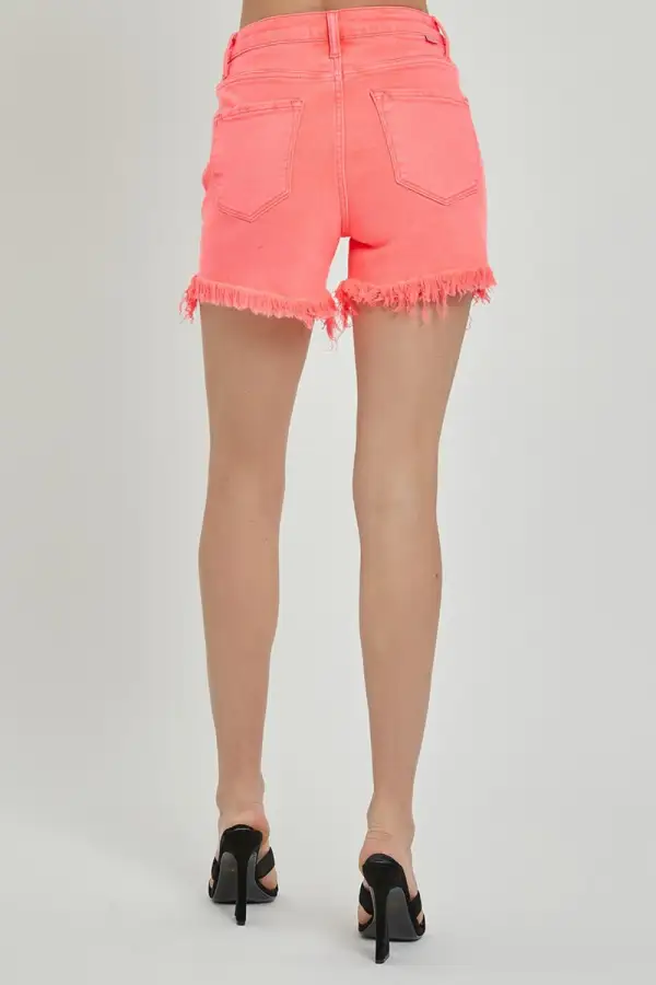 Raw Hem Asymmetrical Waist Shorts Denim Pants