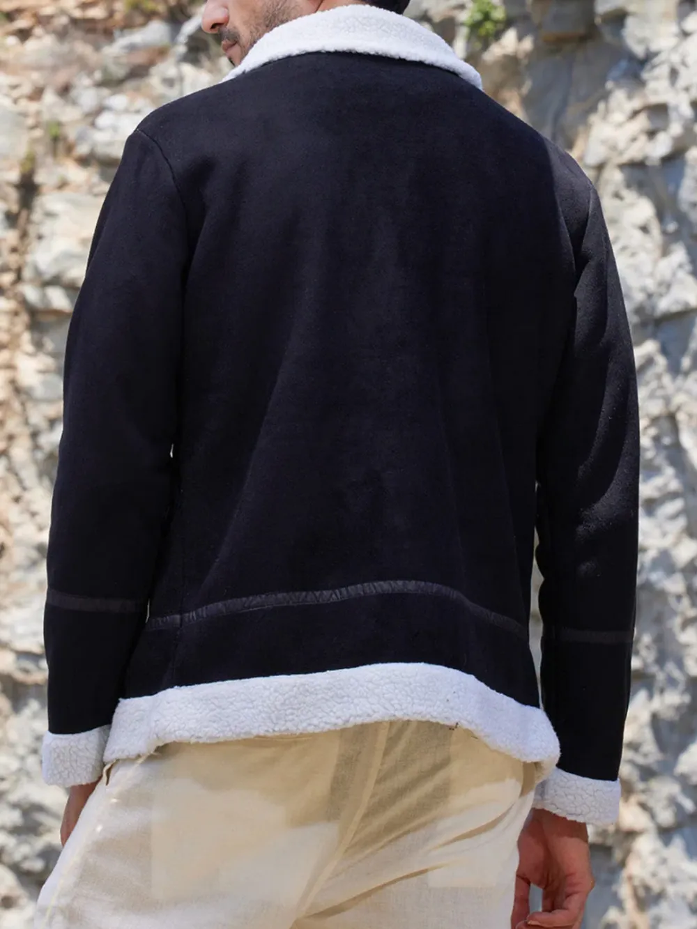 Casual Style Lined Biker Jacket