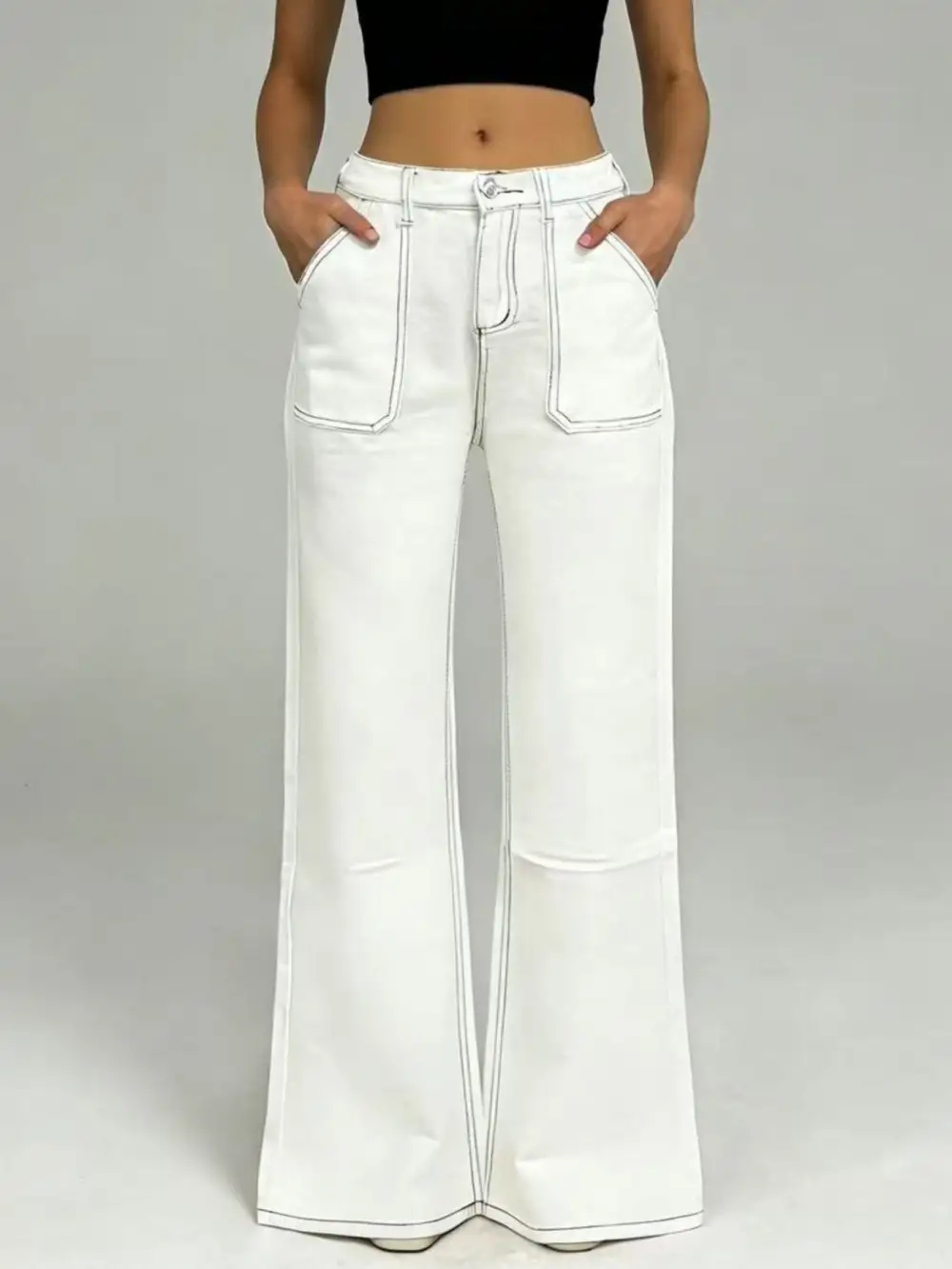 Easy Wide Leg Denim Jeans