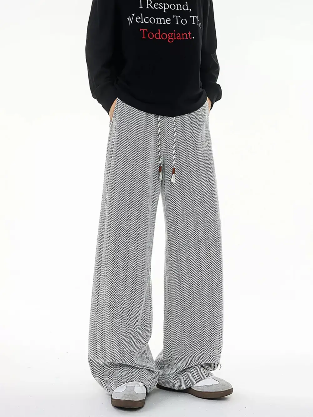 Men's Plus Size Relaxed Fit Textured Knit Pants