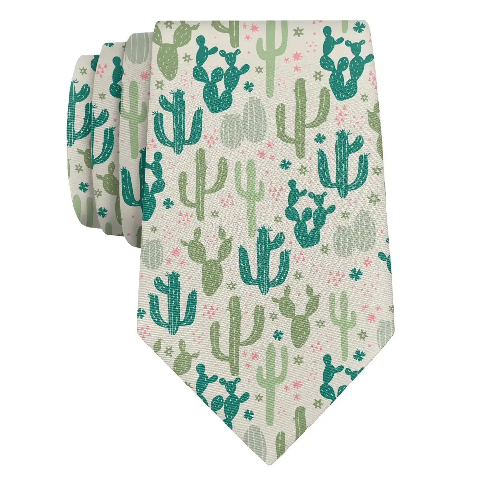 Cactus Motif Necktie