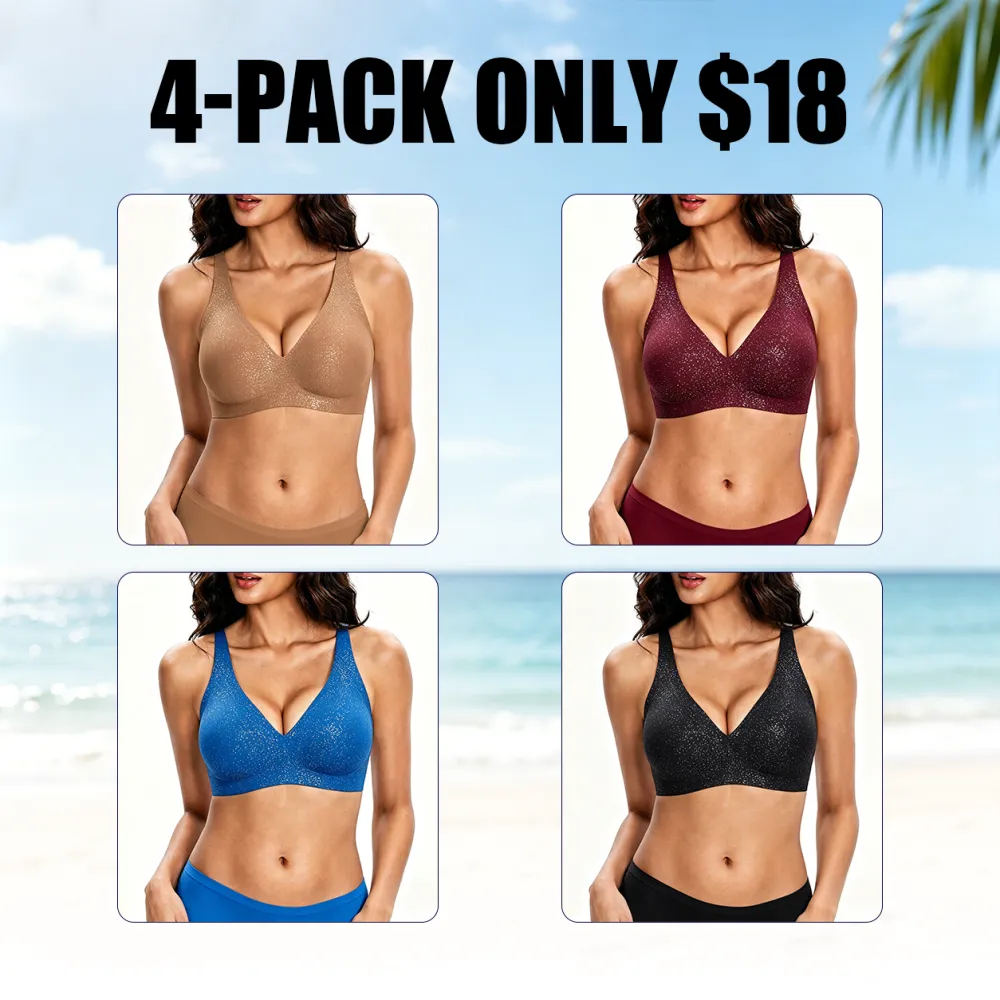 Women's Wireless Seamless Jelly Bra Deep V