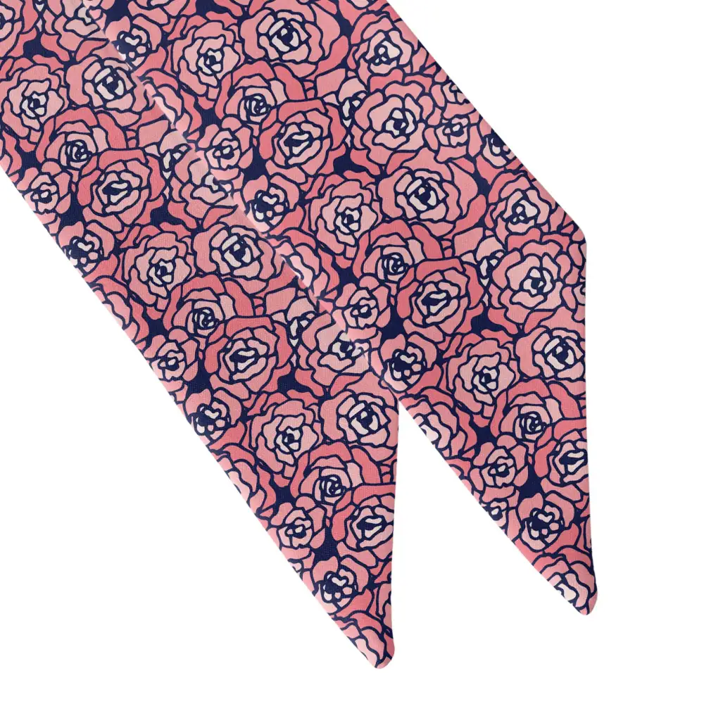 Carnation Mosaic Pattern Hair Scarf