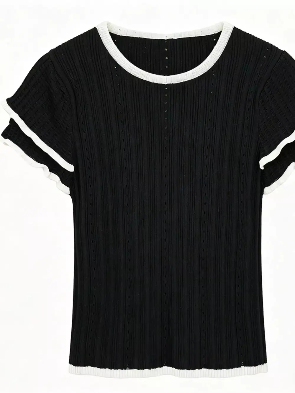Peter Pan Collar Short Sleeve T Shirt