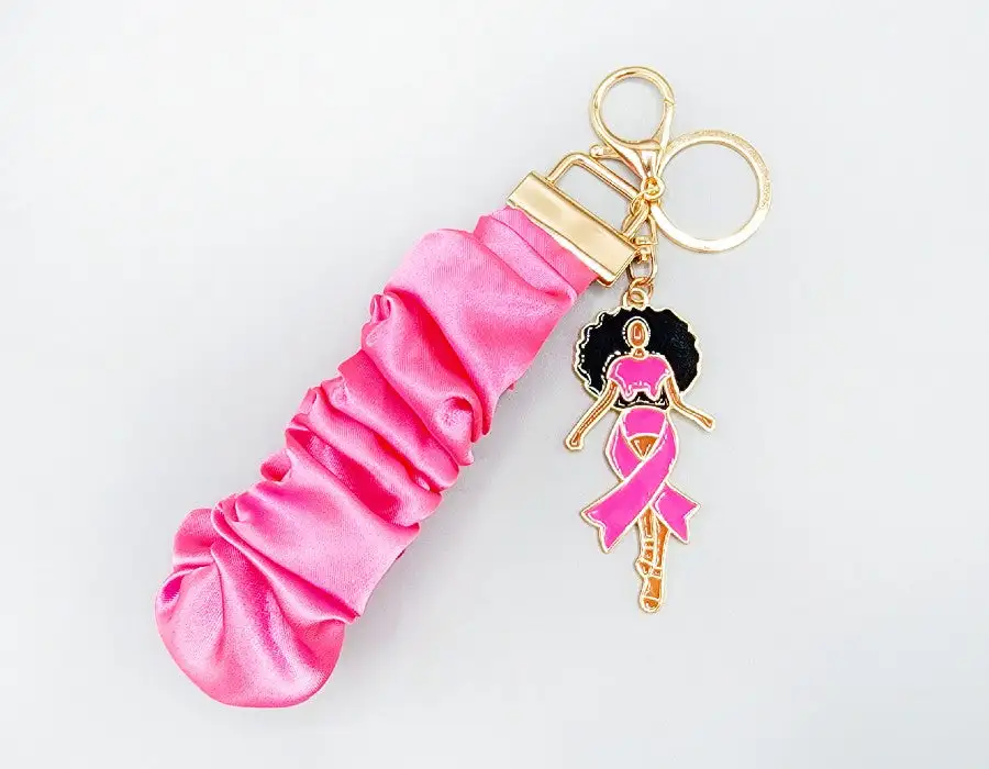 Ribbon Portrait Charm Keychain